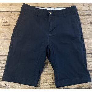 Volcom Flat Front Stretch Shorts Men's Size 30 Navy Blue 10" Inseam